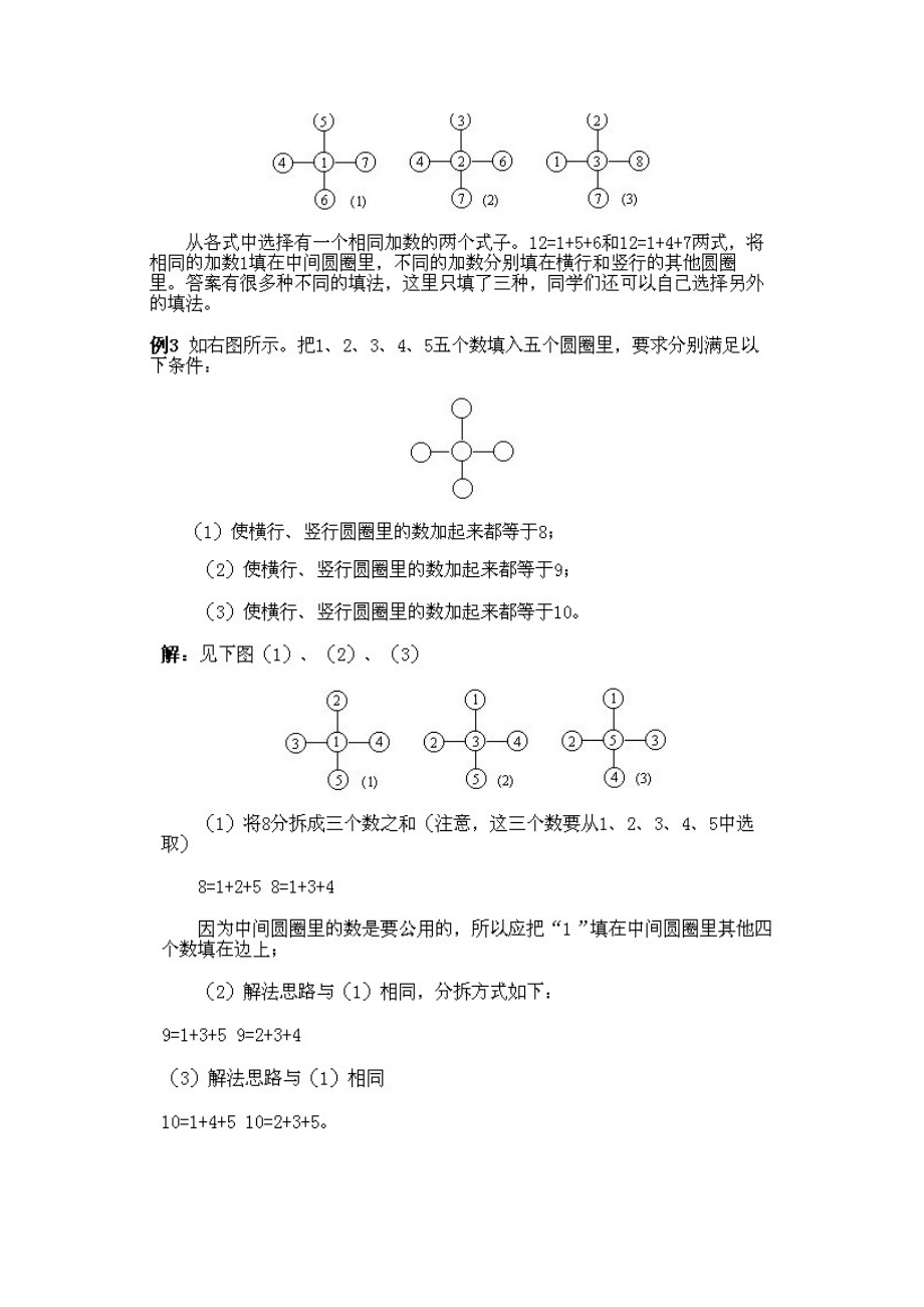 小学一年级下册数学奥数知识点讲解第7课《填图与拆数1》试题附答案.doc_第3页