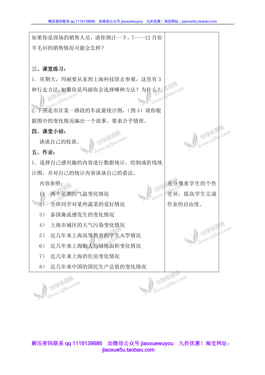 （沪教版）四年级数学下册教案 折线统计图.doc_第3页