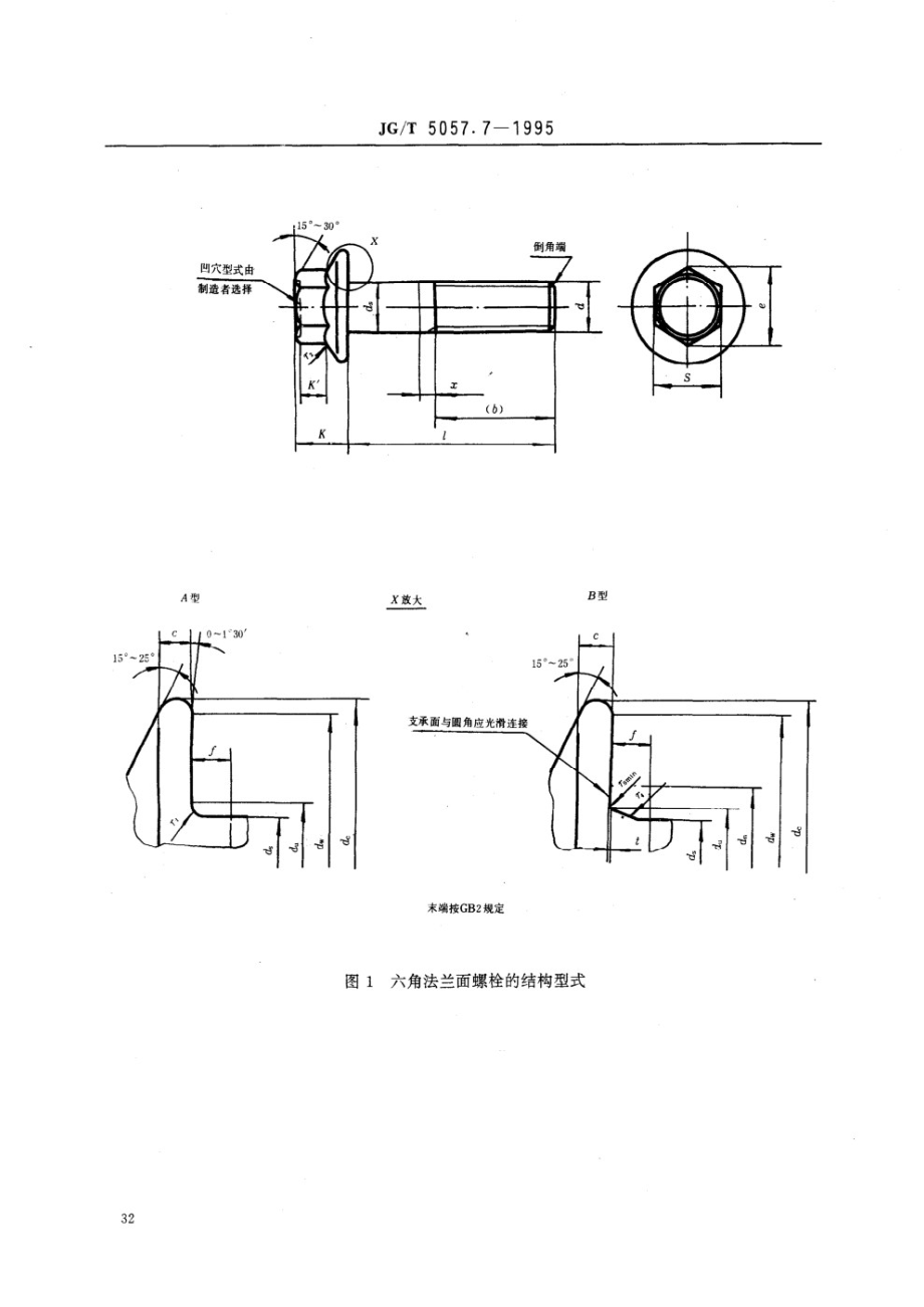 建筑机械与设备 高强度六角法兰面螺栓 JGT 5057.7-1995.pdf_第2页