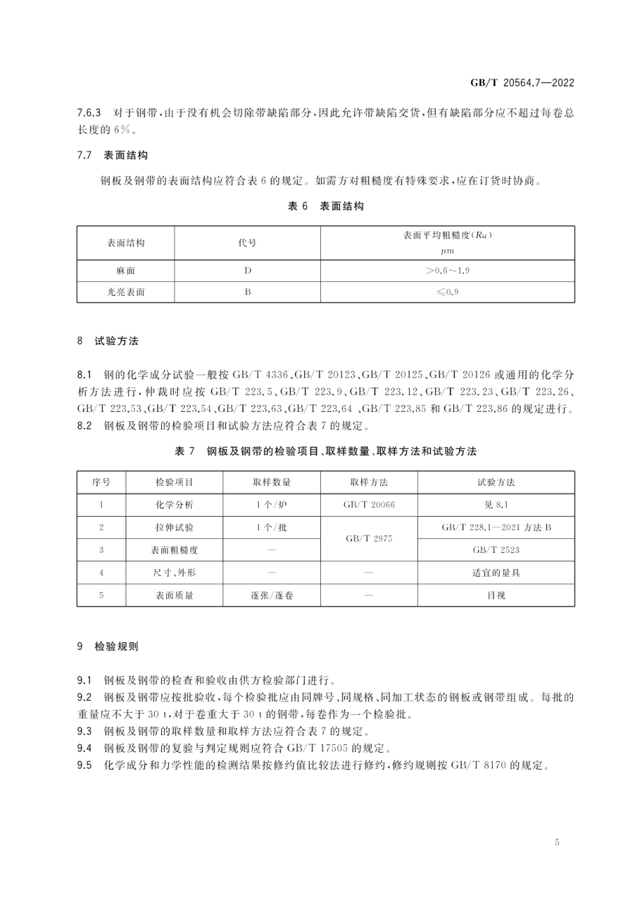 汽车用高强度冷连轧钢板及钢带 第7部分：马氏体钢 GBT 20564.7-2022.pdf_第3页