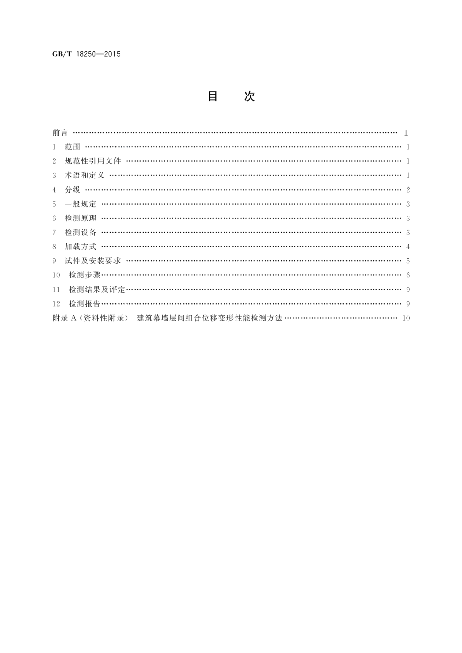 建筑幕墙层间变形性能分级及检测方法 GBT 18250-2015.pdf_第2页