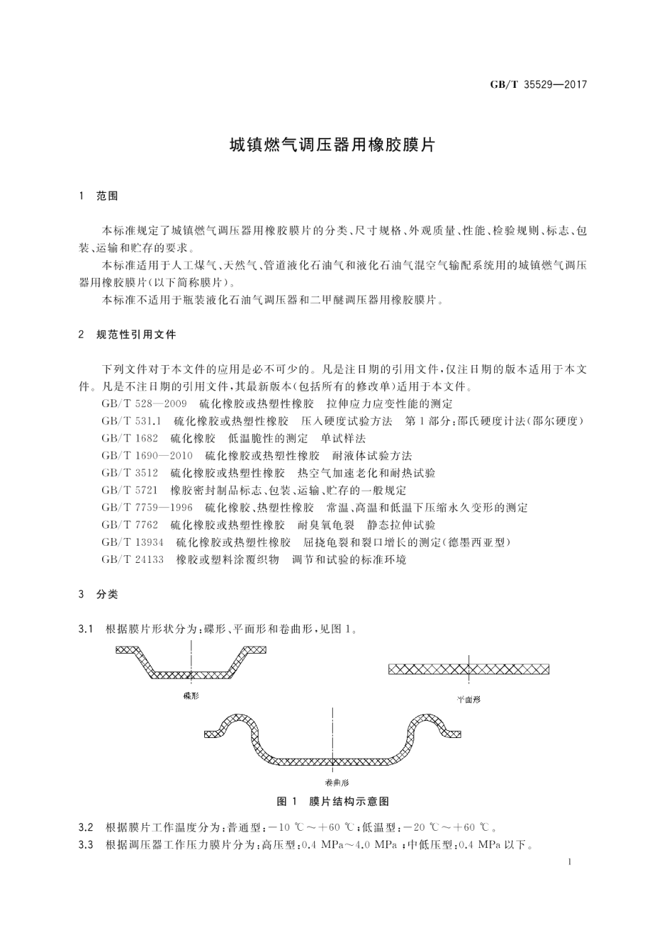 城镇燃气调压器用橡胶膜片 GBT 35529-2017.pdf_第3页