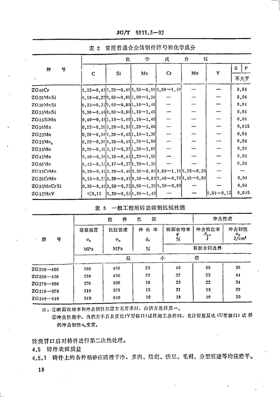 建筑机械与设备熔模铸钢件通用技术条件 JGT 5011.3-1992.pdf_第3页