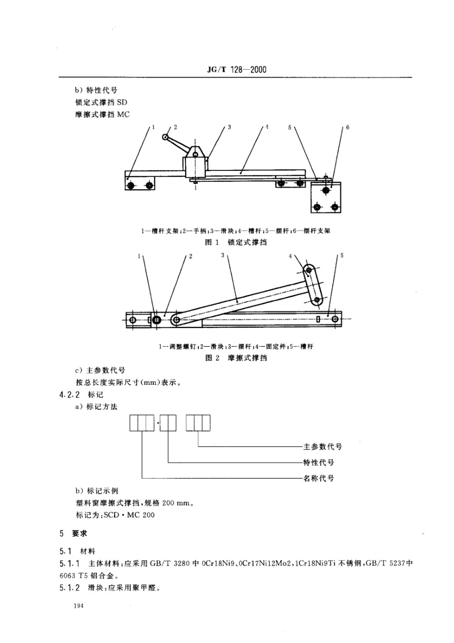 聚氯乙烯（PVC)门窗撑挡 JGT 128-2000.pdf_第3页