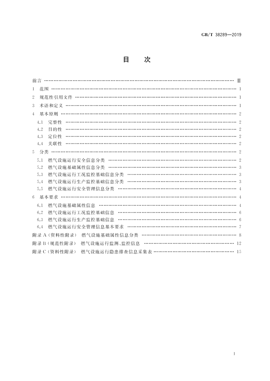 城市燃气设施运行安全信息分类与基本要求 GBT 38289-2019.pdf_第2页