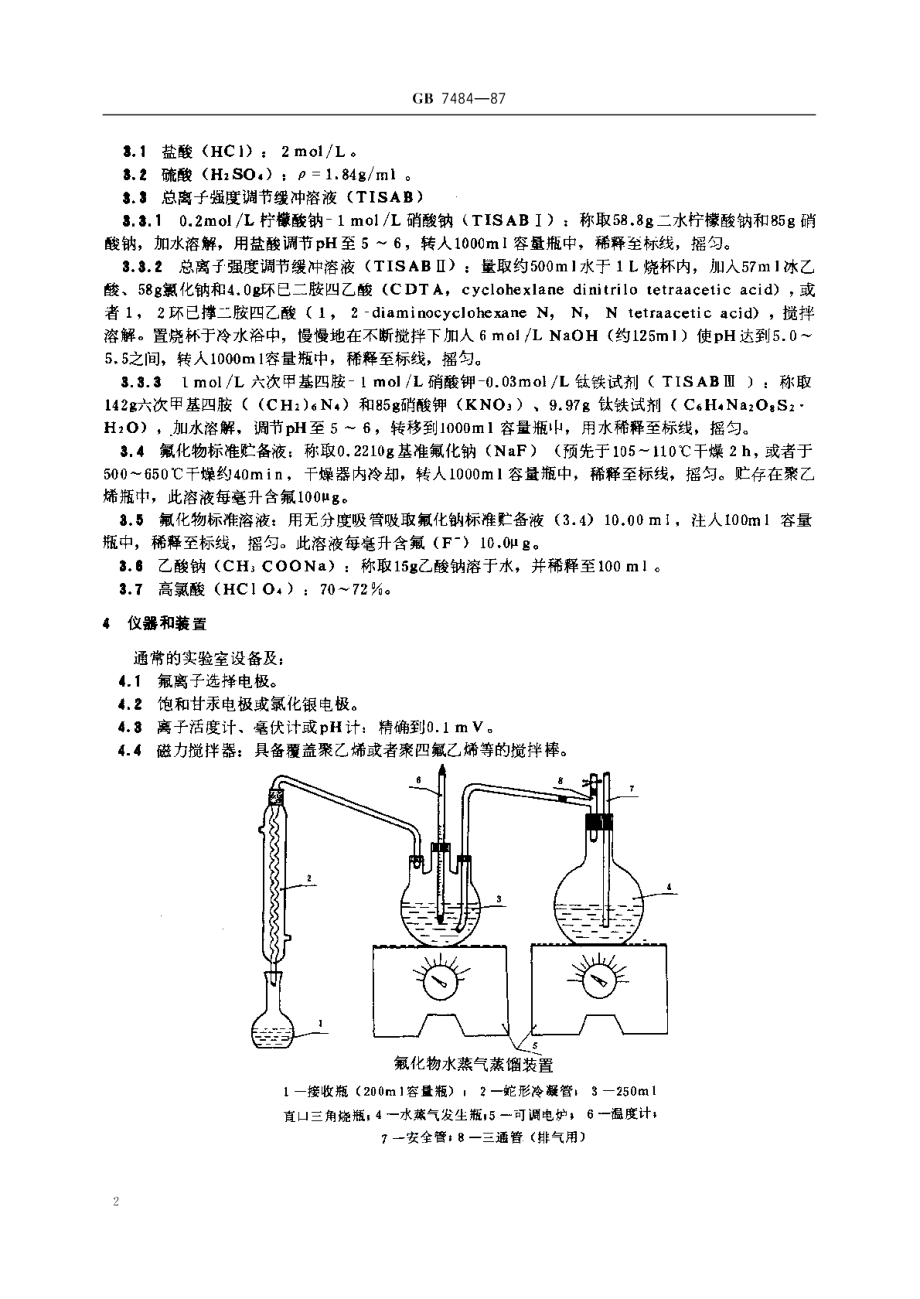 水质氟化物的测定离子选择电极法 GBT 7484-1987.pdf_第3页