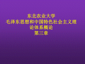 东北农业大学《毛泽东思想和中国特色社会主义理论体系概论》课件-第三章S.pptx