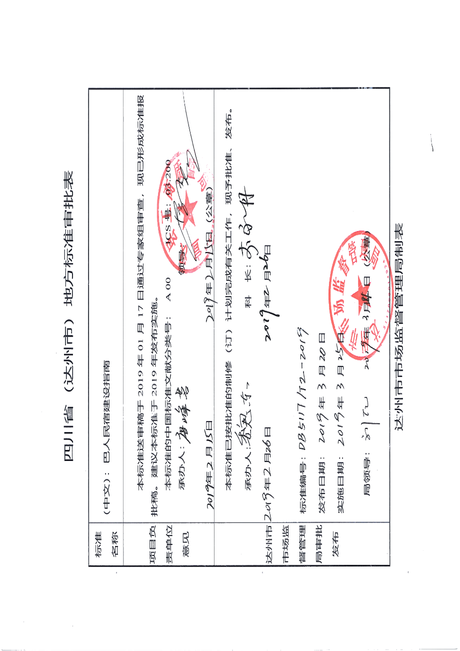 巴人民宿建设指南 DB5117T 2-2019.pdf_第1页