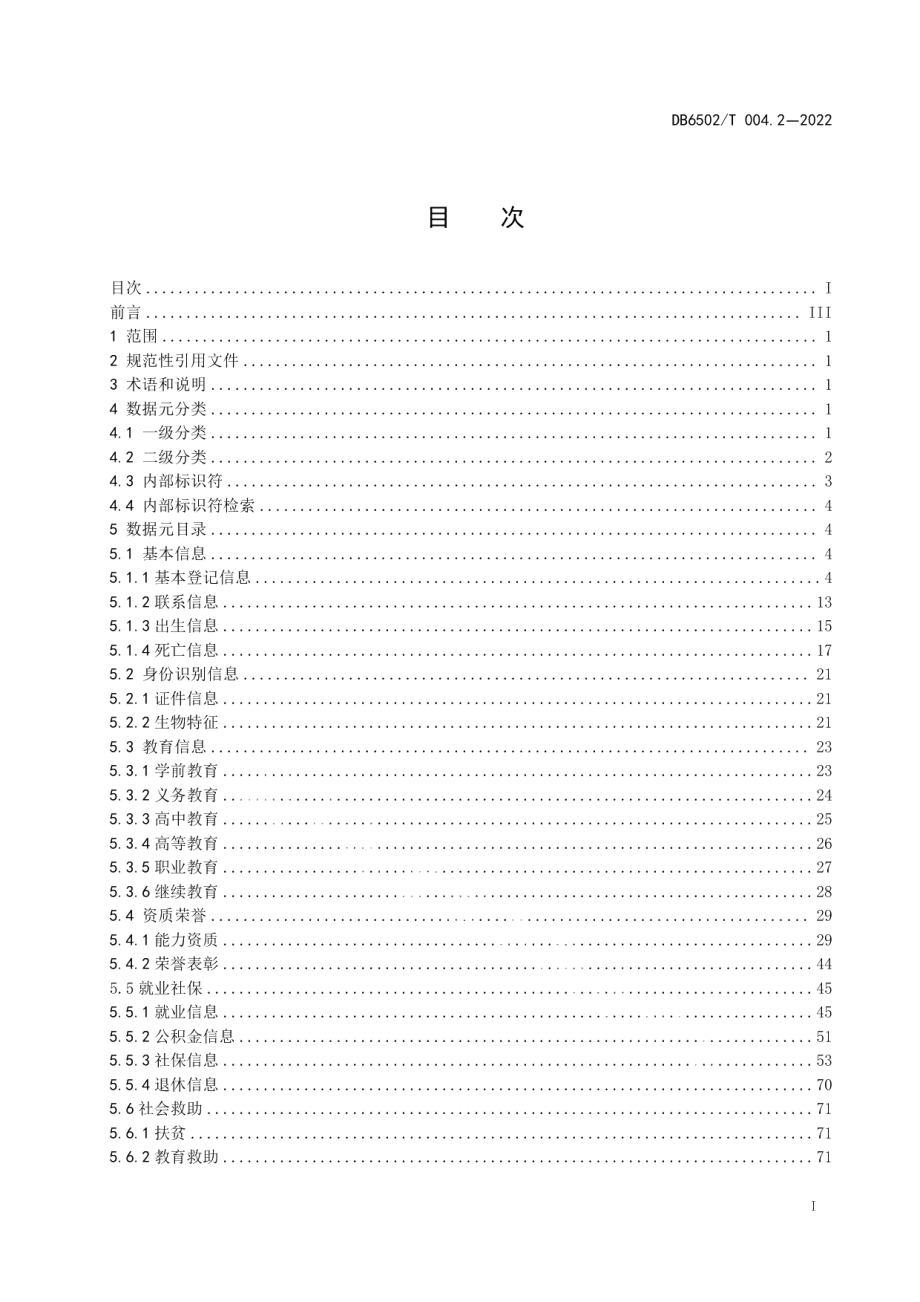 DB 6502T004.2-2022 数字克拉玛依 数据元规范 第2部分：综合人口数据元.pdf_第2页