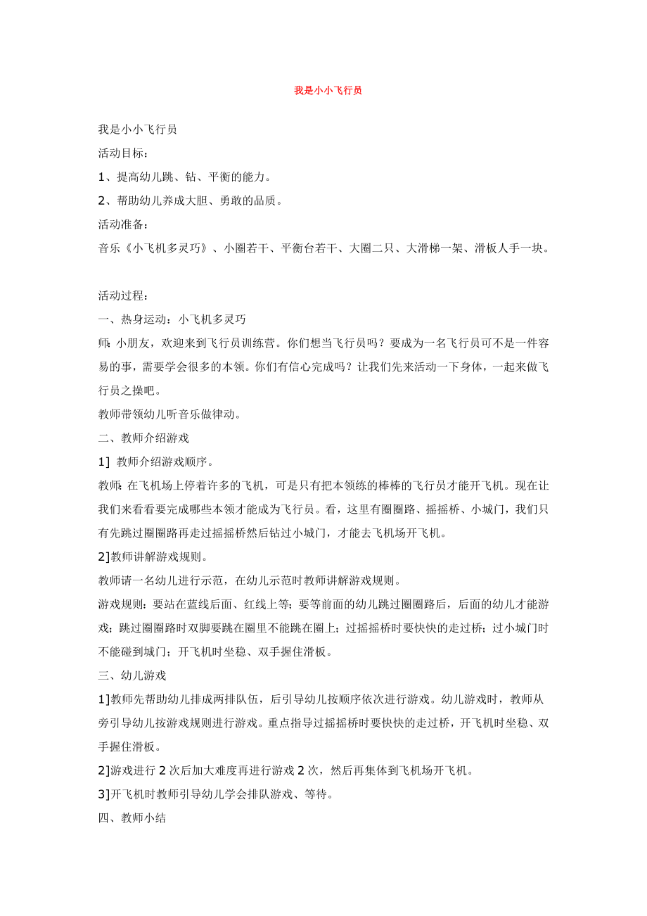 我是小小飞行员 .doc_第1页