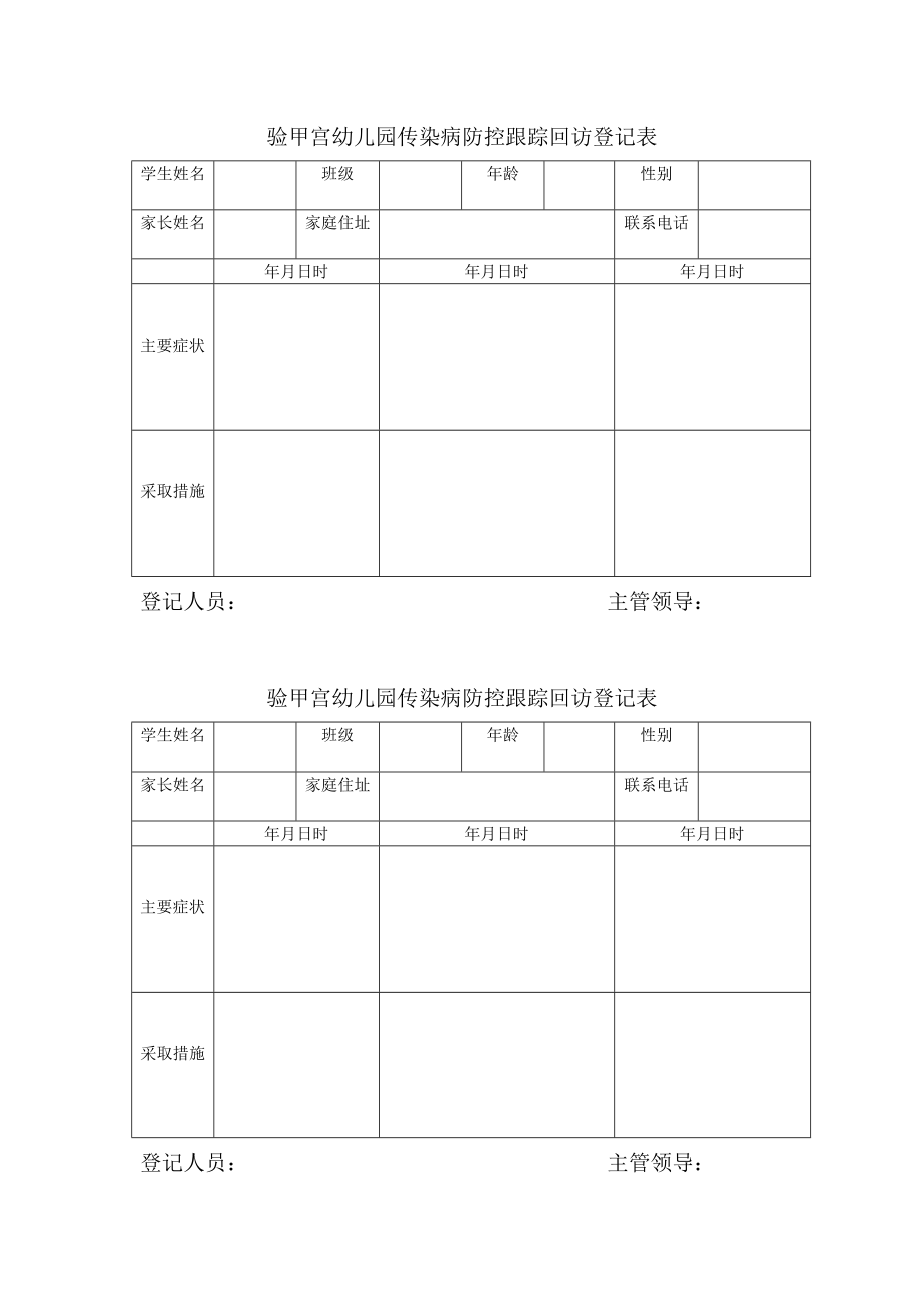 传染病防控跟踪回访登记表.doc_第1页