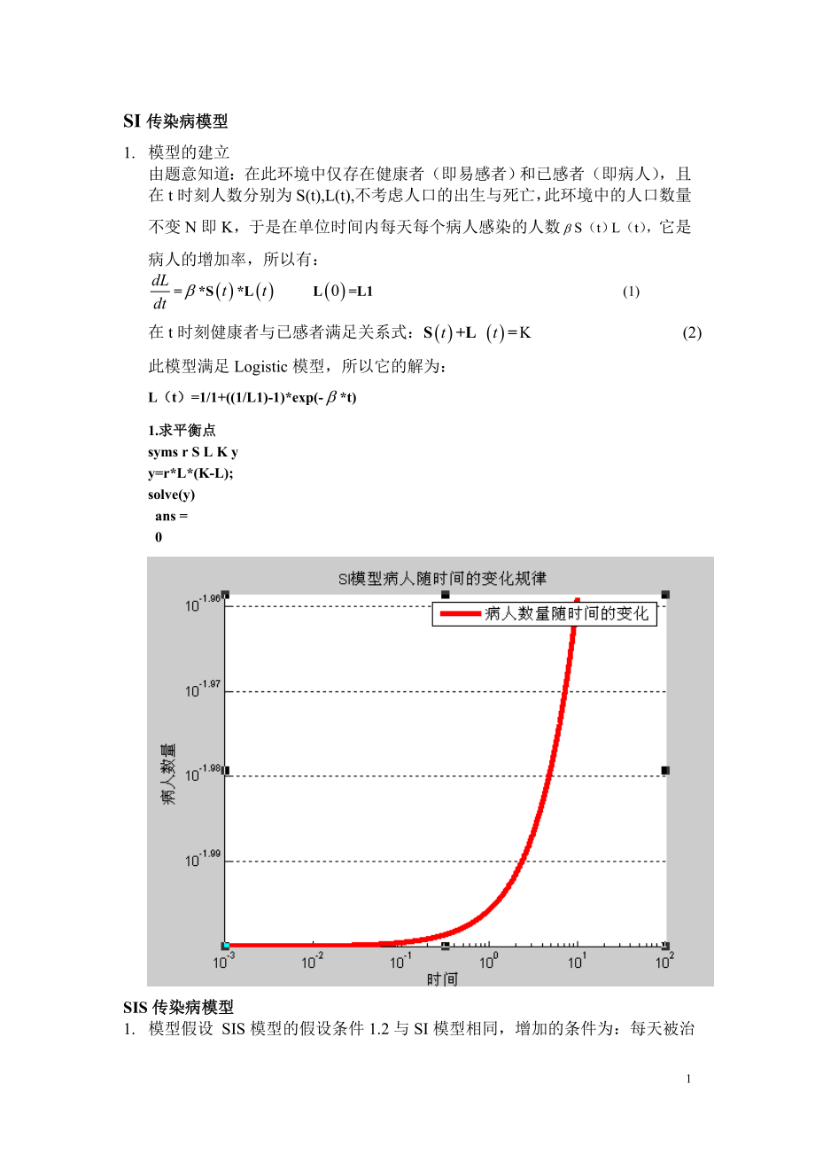 SI传染病模型.doc_第1页