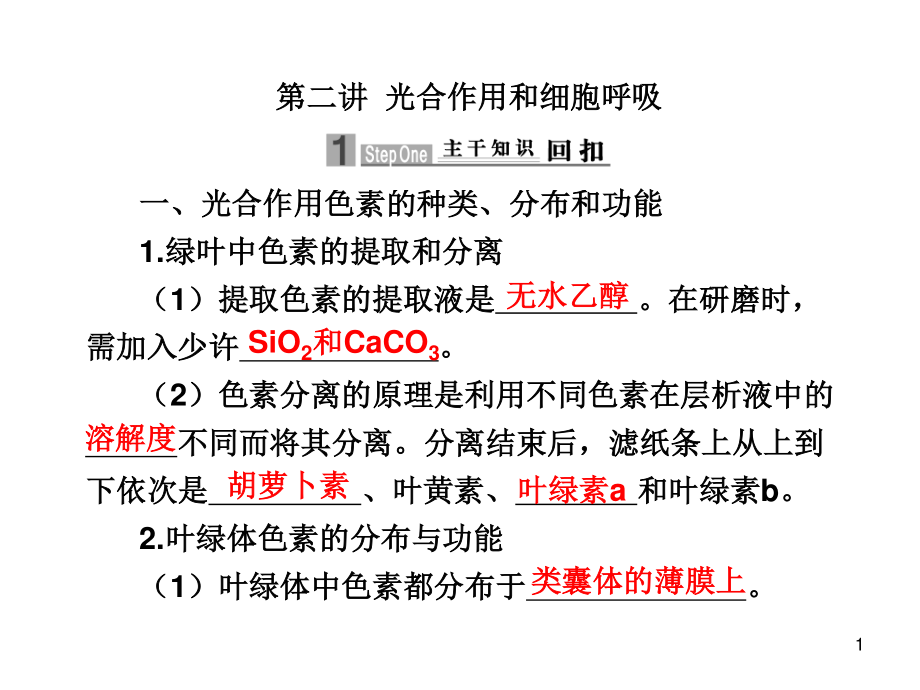 光合作用和细胞有氧呼吸以及无氧呼吸.ppt_第1页