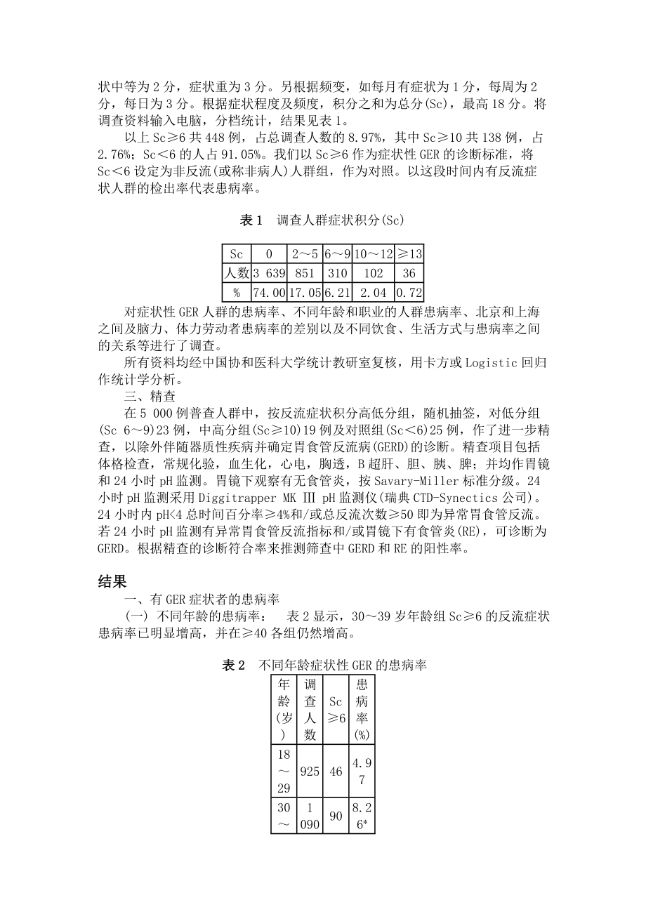 北京上海胃食管反流症状的流行病学调查(精).doc_第3页