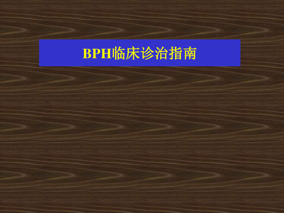 BPH的诊疗指南.ppt_第1页