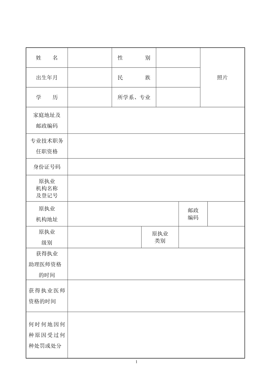 医师变更执业注册申请审核表(完整版).doc_第3页