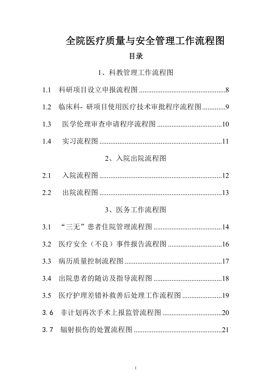 全院医务工作流程图汇总.wps_第1页