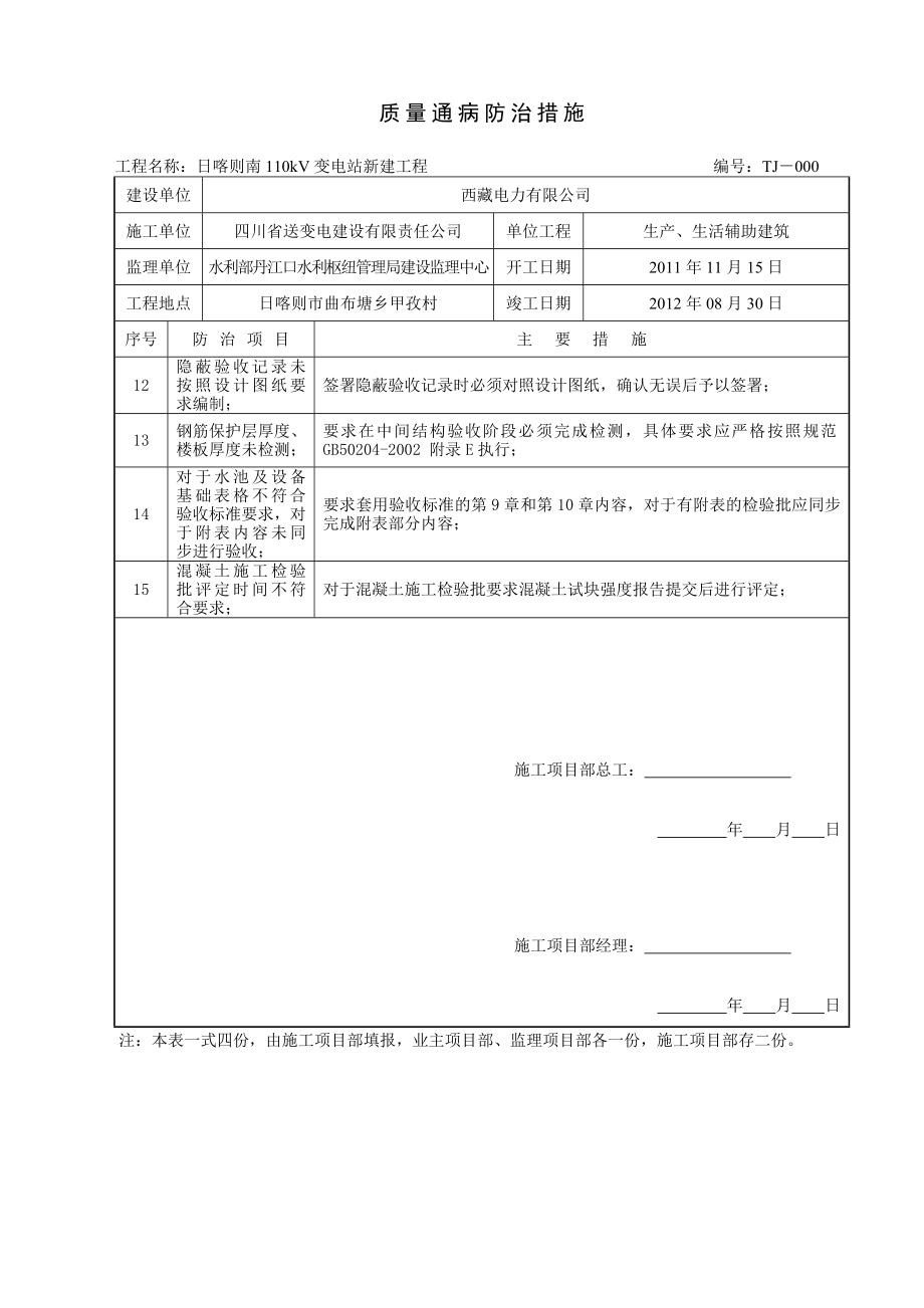 SZLB2-质量通病防治措施报审表(变电土建).doc_第3页