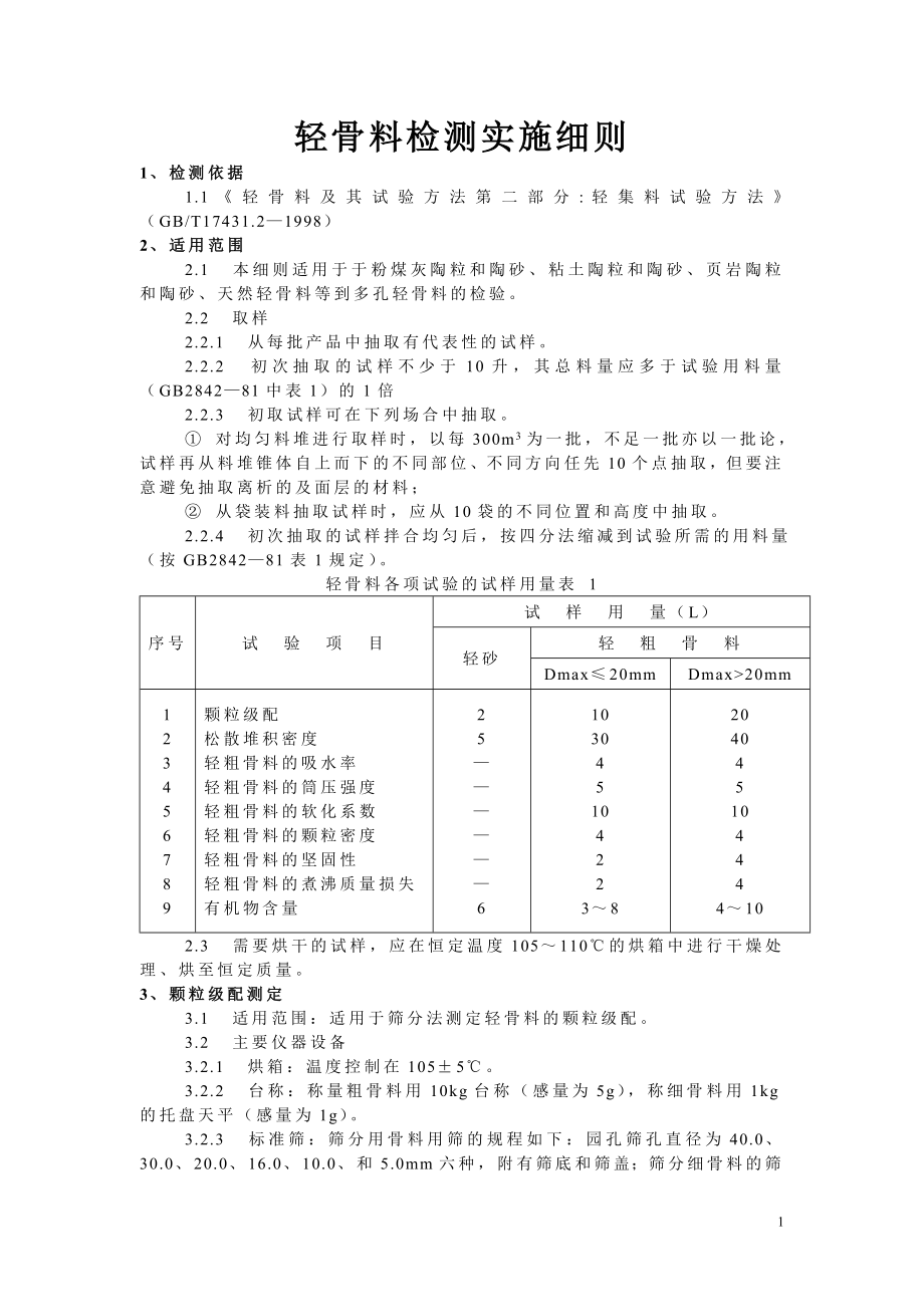 GBT17431.2-1998轻骨料检测实施细则.doc_第1页