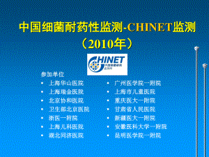 CHINET2010全年耐药监测统计结果.ppt