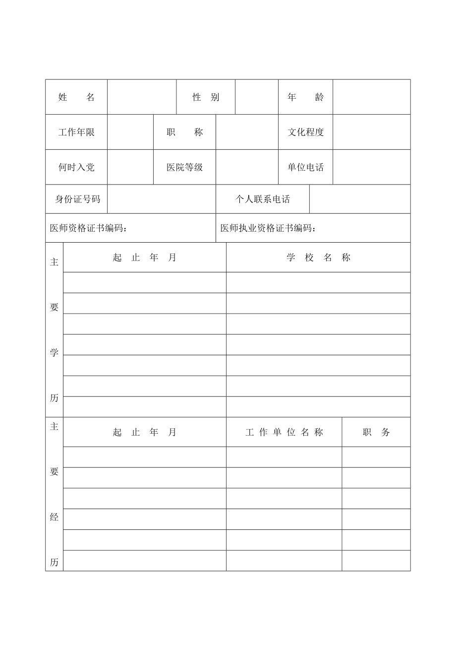 医务人员进修申请表-青岛大学附属医院.doc_第2页