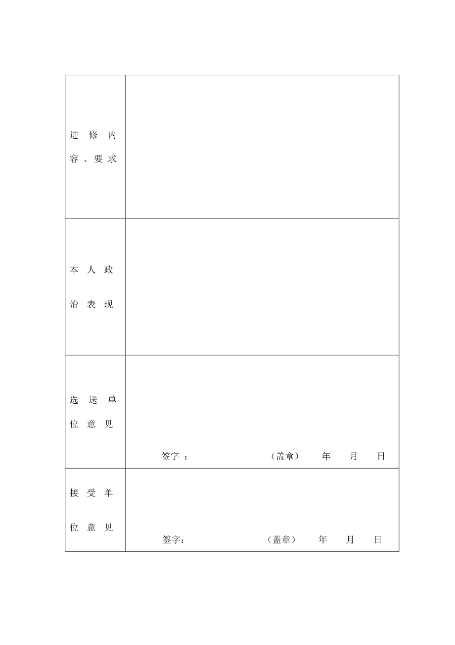 医务人员进修申请表-青岛大学附属医院.doc_第3页