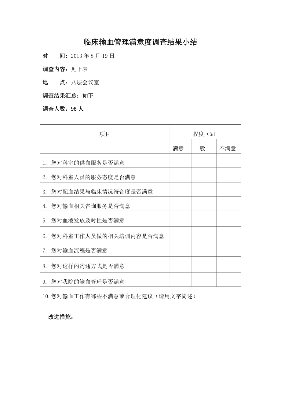 输血科满意度调查问卷.doc_第2页