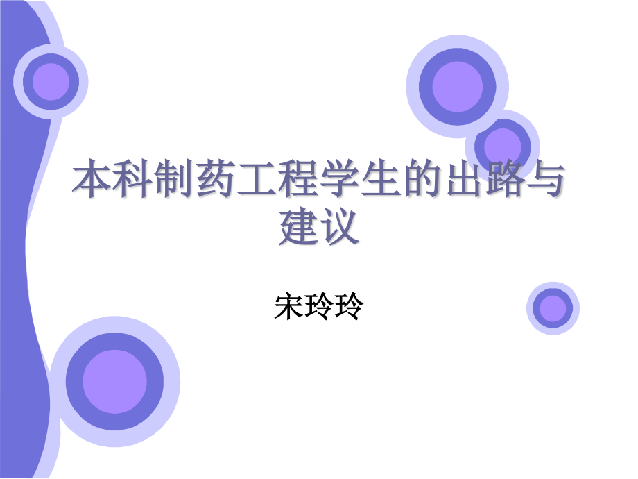 本科制药工程学生的出路与建议.ppt_第1页