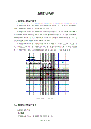 血细胞计数板相关知识及练习.doc