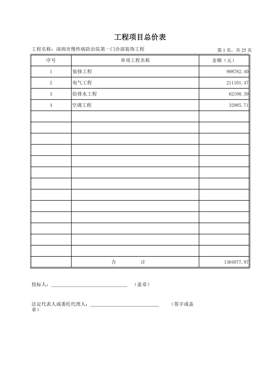 某医院装修工程预算清单.xls_第1页