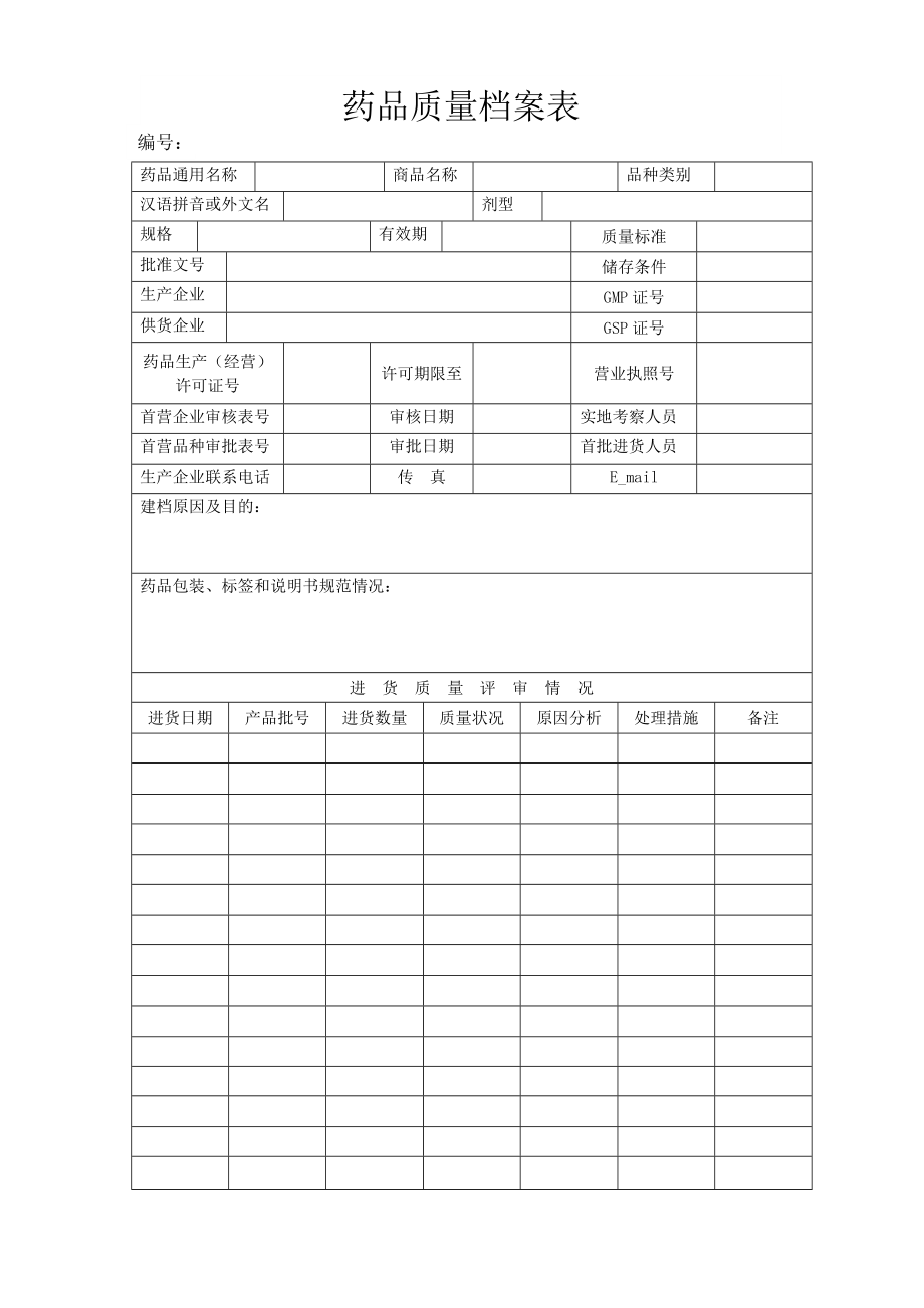 药品质量档案表.doc_第1页