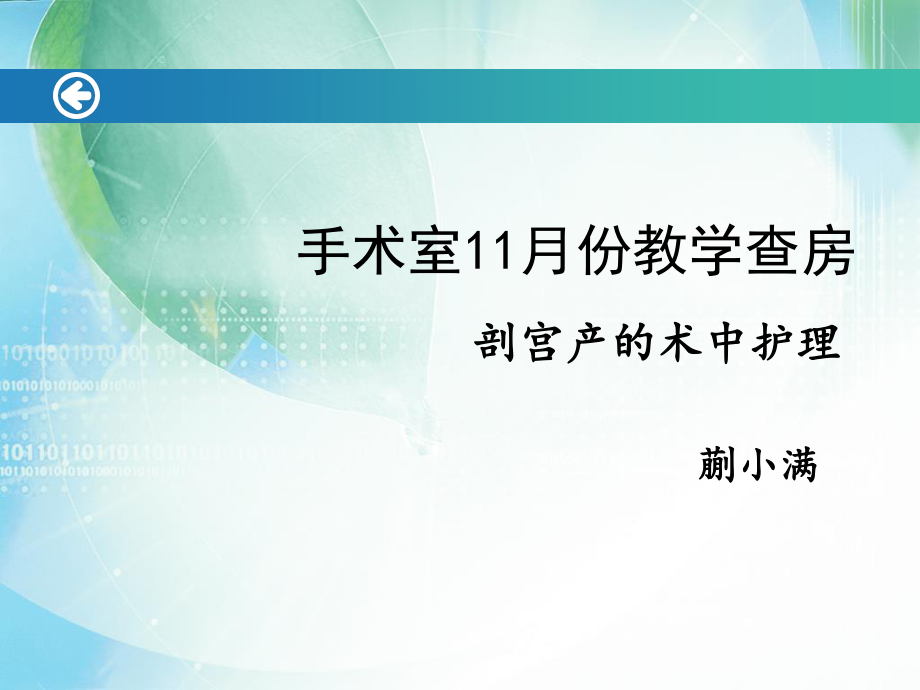 手术室11月查房.ppt_第1页