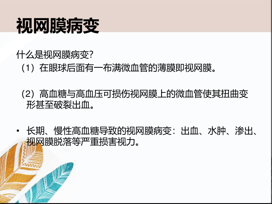 视网膜病变与周围神经炎症状及原因.ppt_第2页