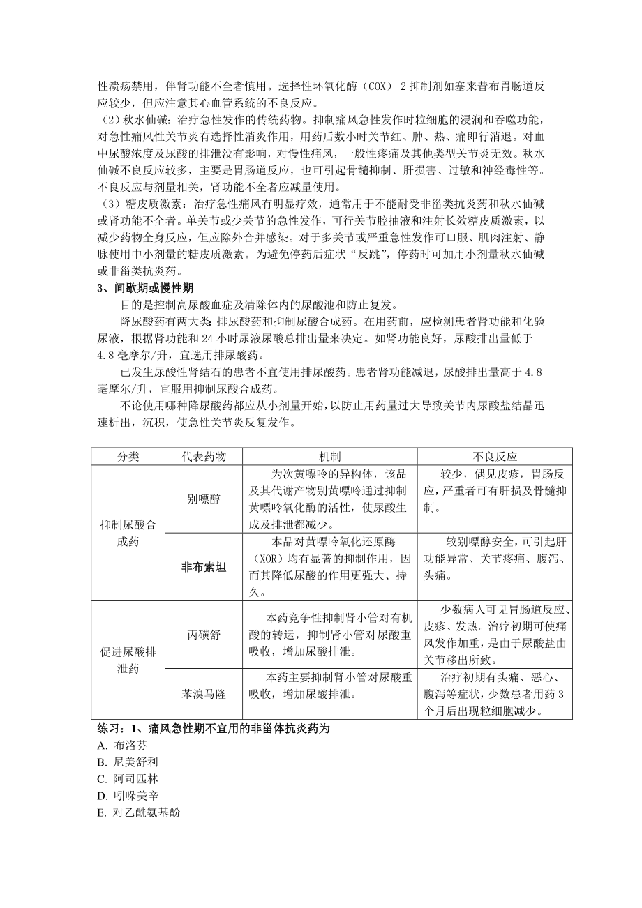 浅谈抗痛风药.doc_第2页