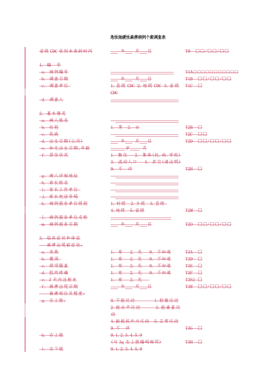 急性弛缓性麻痹病例个案调查表.doc_第1页