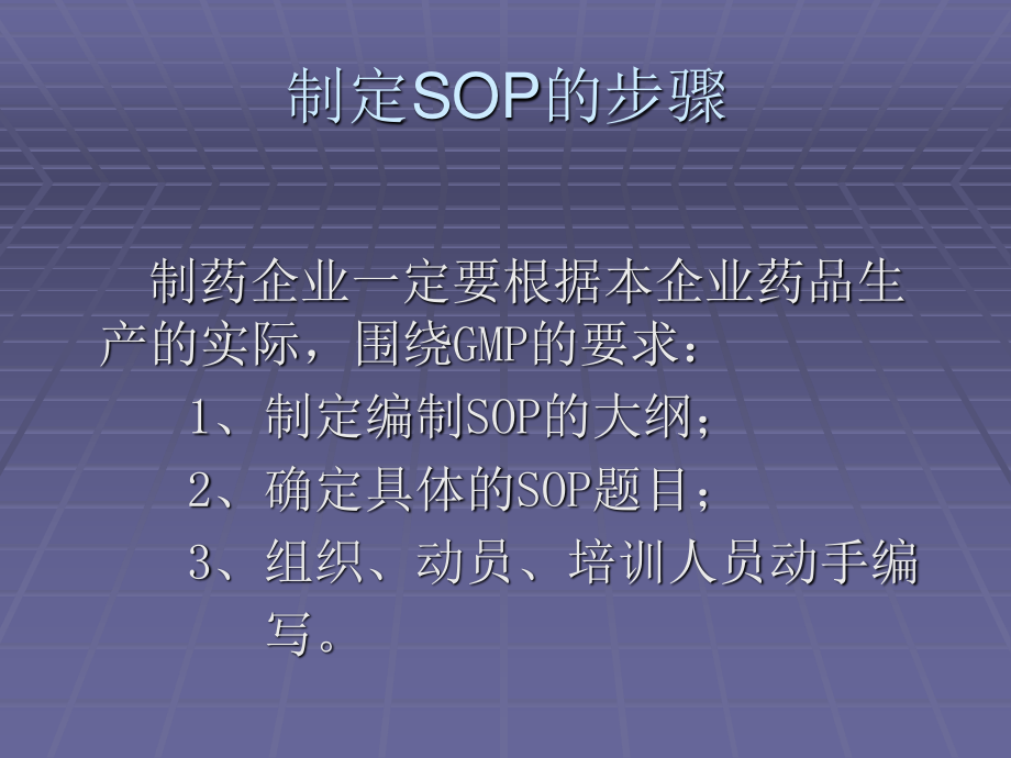 药品GMP认证中SOP的制定规范及验证要求.ppt_第3页