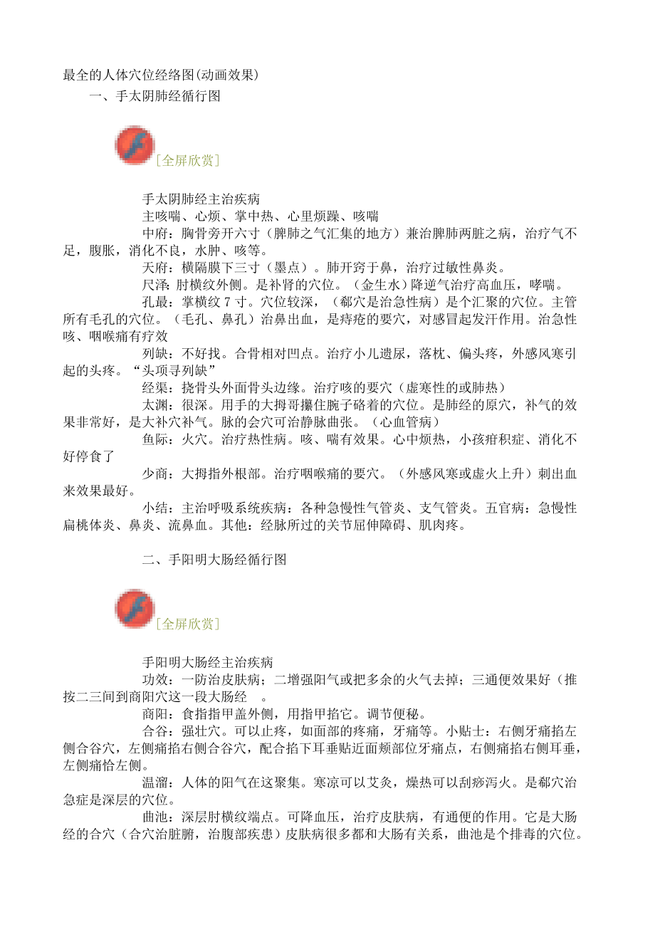 最全的人体穴位经络图.doc_第1页