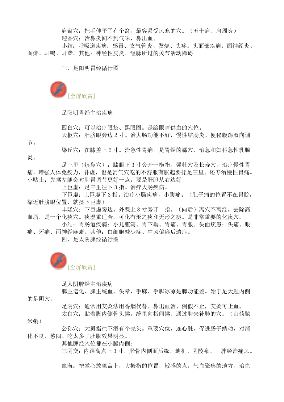 最全的人体穴位经络图.doc_第2页