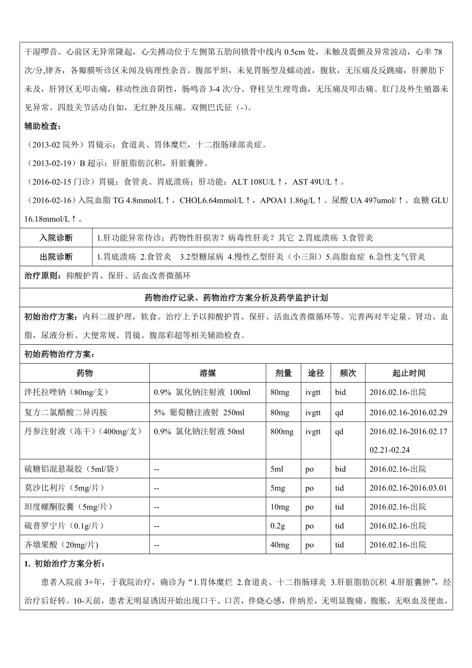 药历--胃溃疡、2型糖尿病.doc_第2页