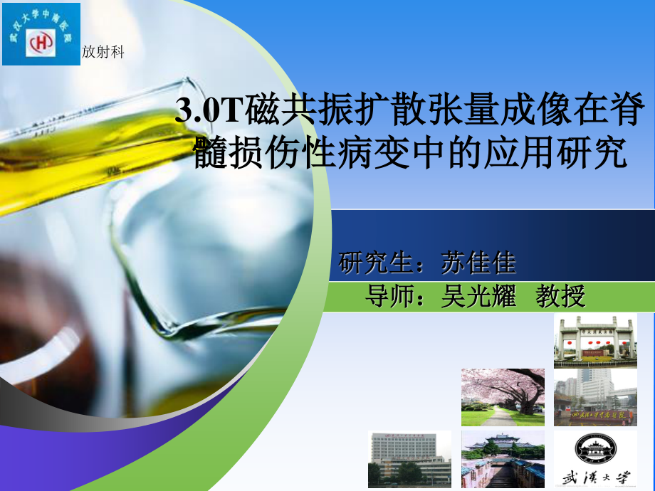 扩散张量成像在脊髓损伤中的应用剖析.ppt_第1页