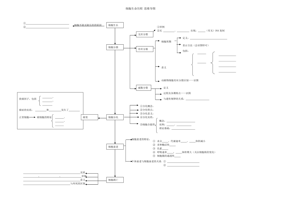 细胞生命历程-思维导图.doc_第1页