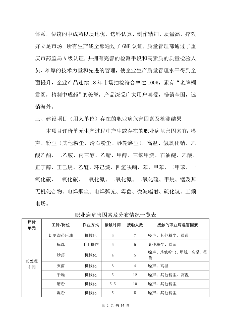 太极集团重庆桐君阁药厂有限公司现状评价网上公开内容.doc_第2页