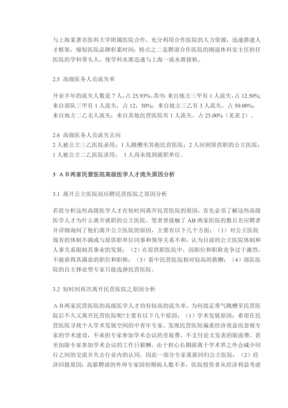 民营医院人才吸引与稳定困难与策略.doc_第3页