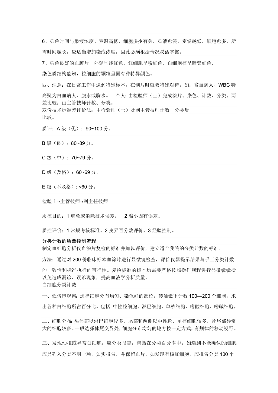 血涂片评价和分类计数的质量控制流程.docx_第2页