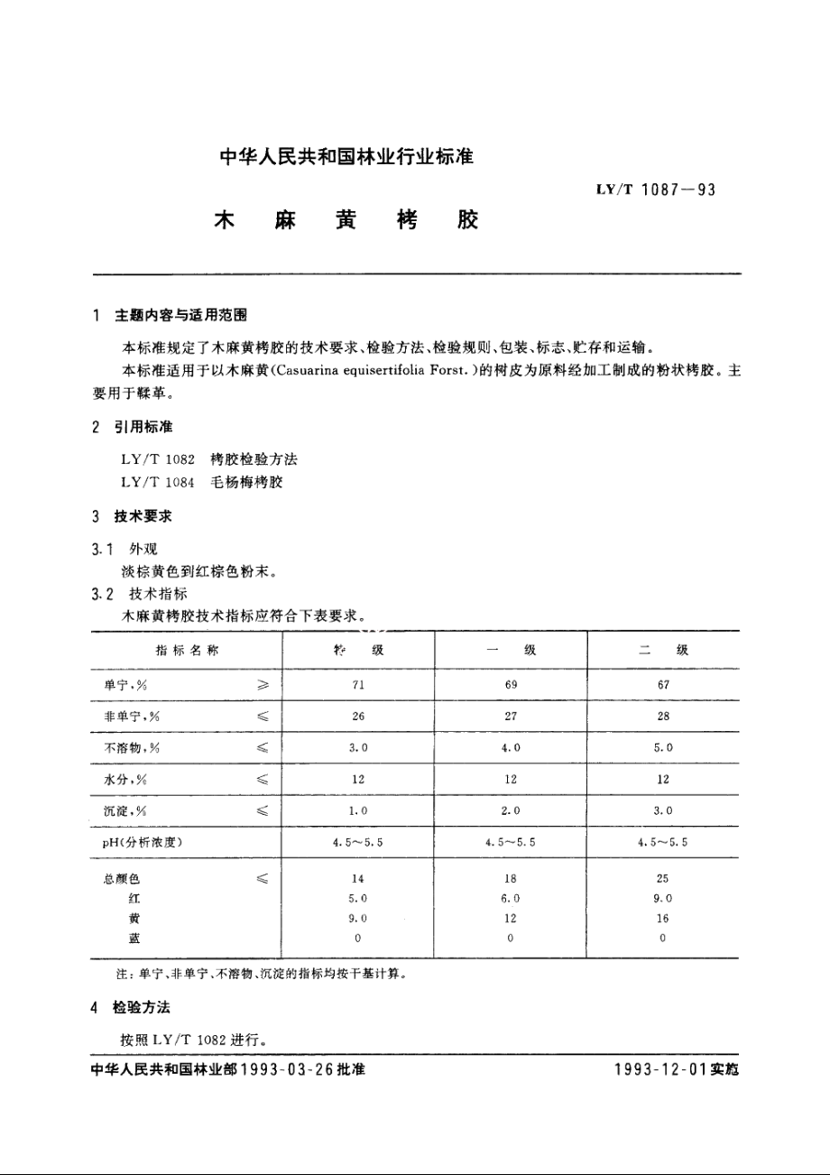 木麻黄栲胶 LYT 1087-1993.pdf_第3页