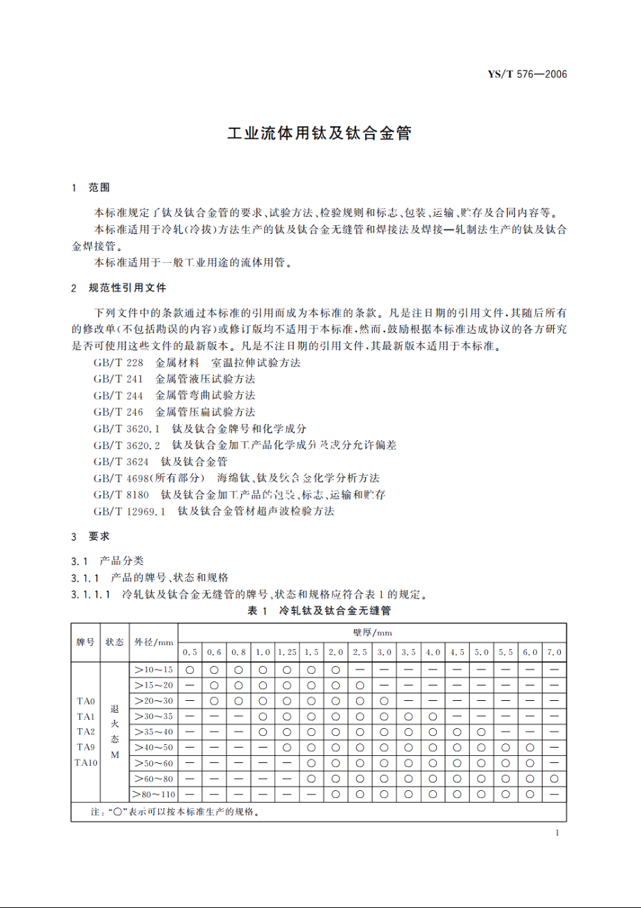 工业流体用钛及钛合金管 YST 576-2006.pdf_第3页