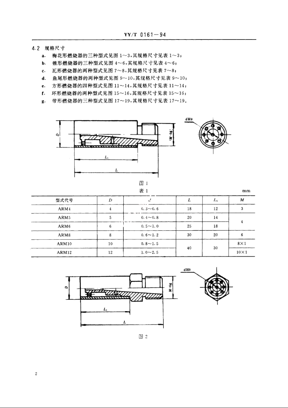 安瓿机用燃烧器 YYT 0161-1994.pdf_第3页