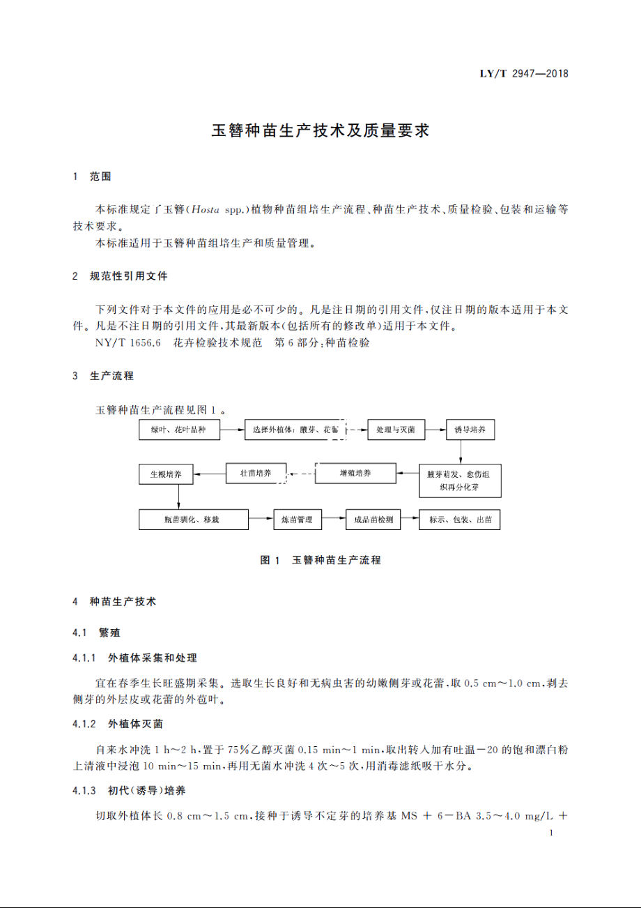 玉簪种苗生产技术及质量要求 LYT 2947-2018.pdf_第3页