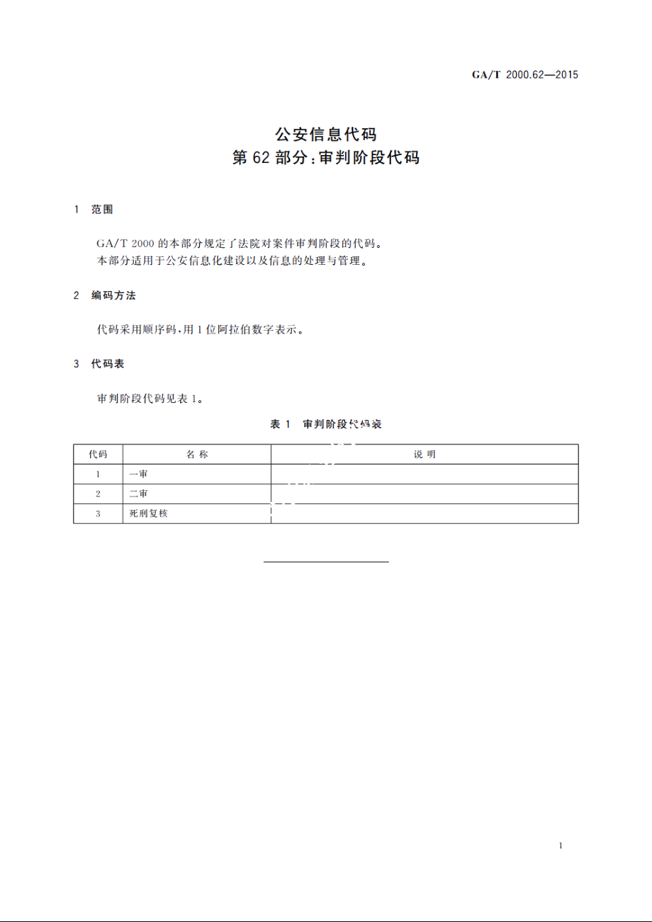 公安信息代码　第62部分：审判阶段代码 GAT 2000.62-2015.pdf_第3页