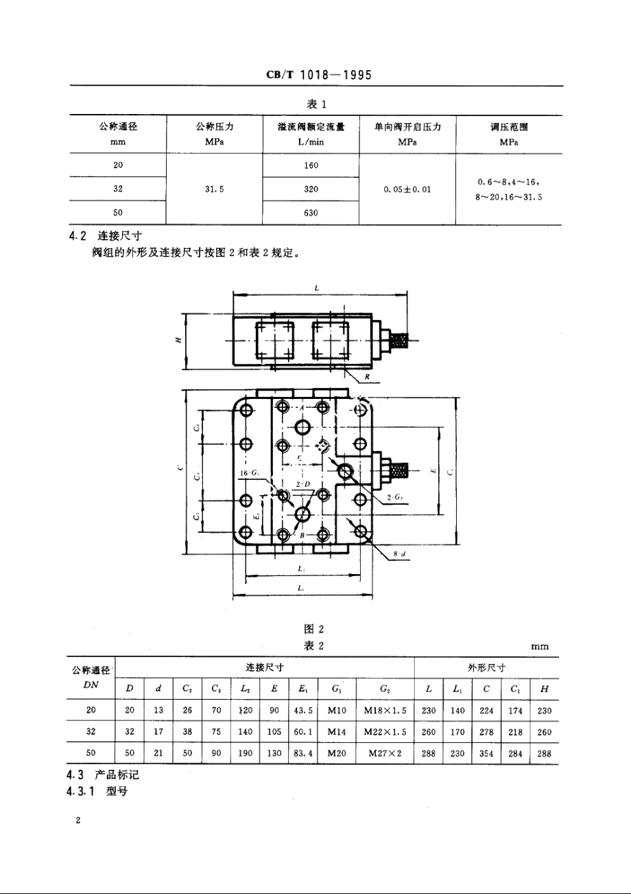 船用双向溢流阀组 CBT 1018-1995.pdf_第3页